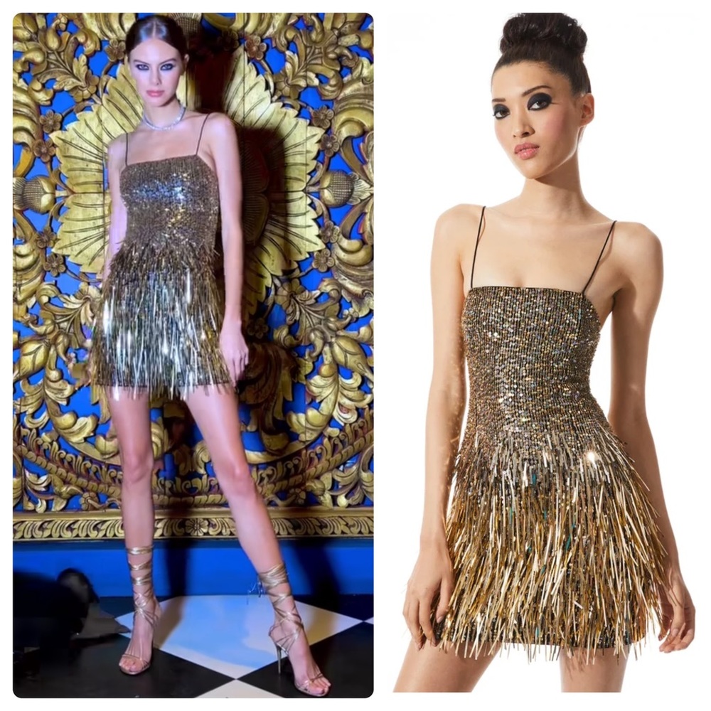 ALICE + OLIVIA Fifi Embellished Mini Cami Dress